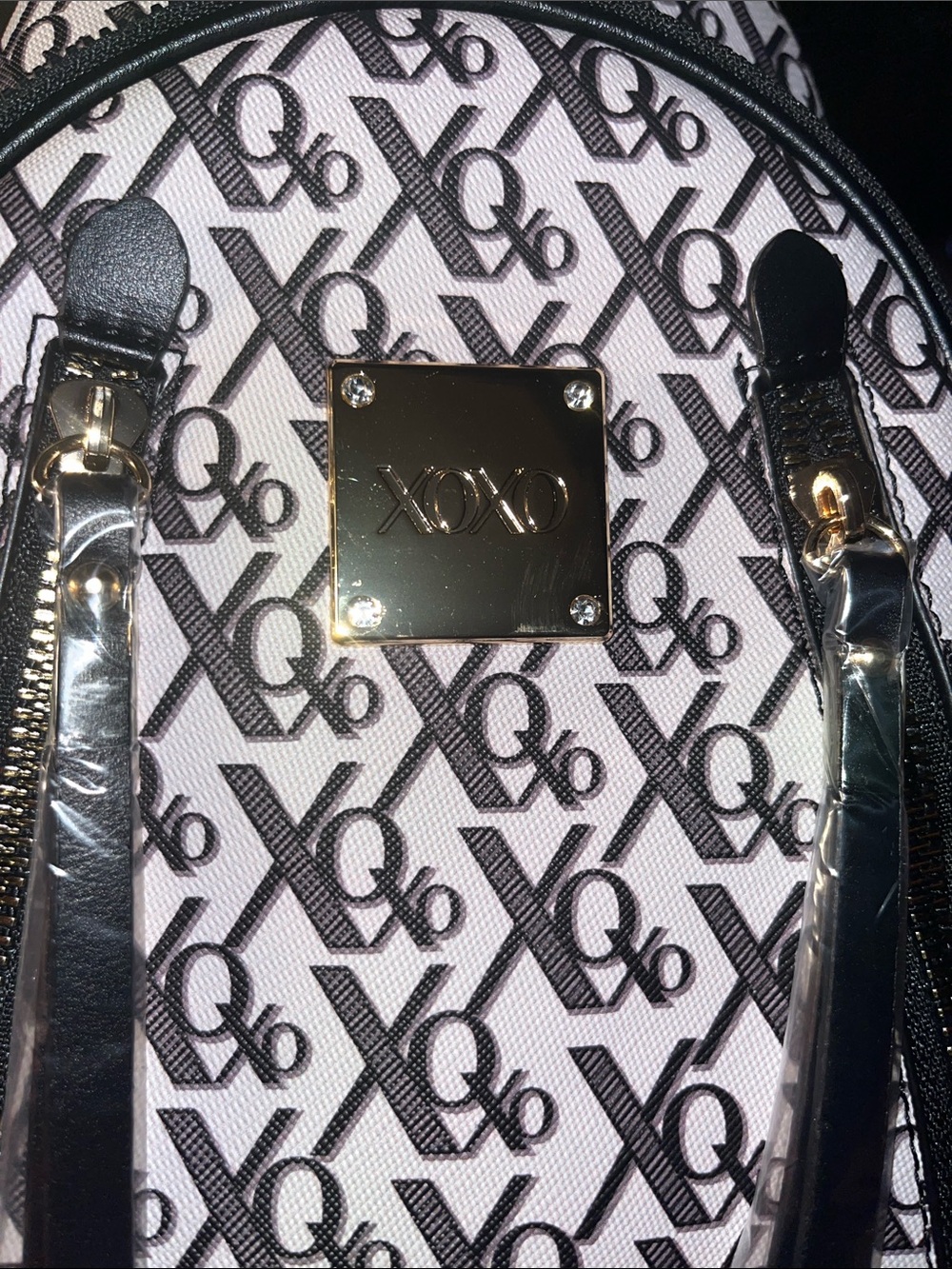 XOXO Black & Light Pink Monogram Mini Backpack - Picture 4 of 4